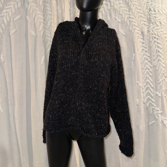 Relais Textured Knit Hoodie Size M – Soft Speckled Pullover Sweater - Picture 1 of 16